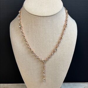 Givenchy Rose Gold Y Drop Necklace